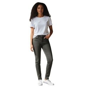 Seven‎ For All Mankind-NWOT Slim Illusion High Waist Olive Green Jeans Size 30